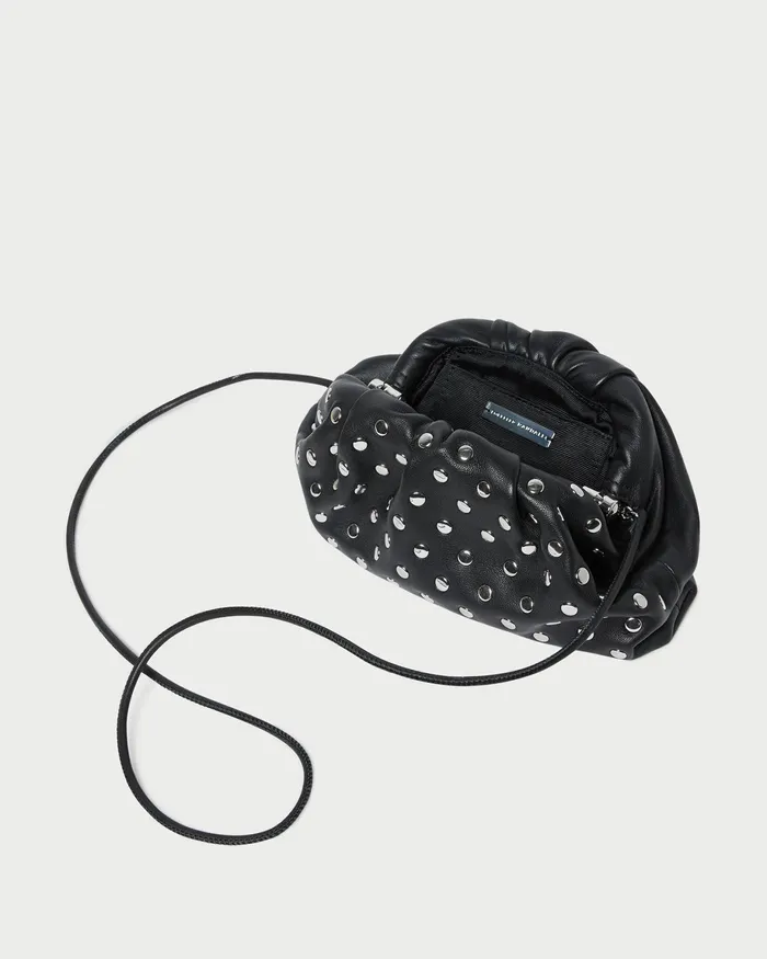 Loeffler Randall Bailey BlackSilver Dome Clutch Women Clutches Loeffler Randall Bailey BlackSilver Dome Clutch Women Clutches