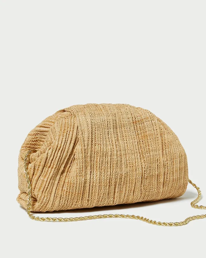 Loeffler Randall Bailey Natural Pleated Dome Clutch L Clutches L Accessories Women Clutches Loeffler Randall Bailey Natural Pleated Dome Clutch L Clutches L Accessories Women Clutches