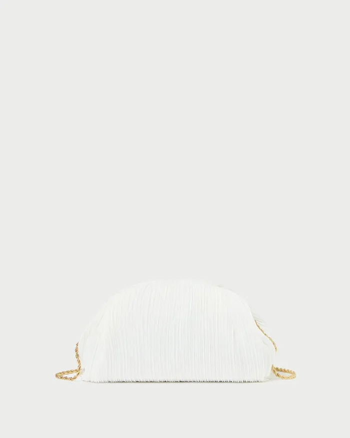 Loeffler Randall Bailey White Pleated Dome Clutch I Clutches I Handbags Women Clutches Loeffler Randall Bailey White Pleated Dome Clutch I Clutches I Handbags Women Clutches