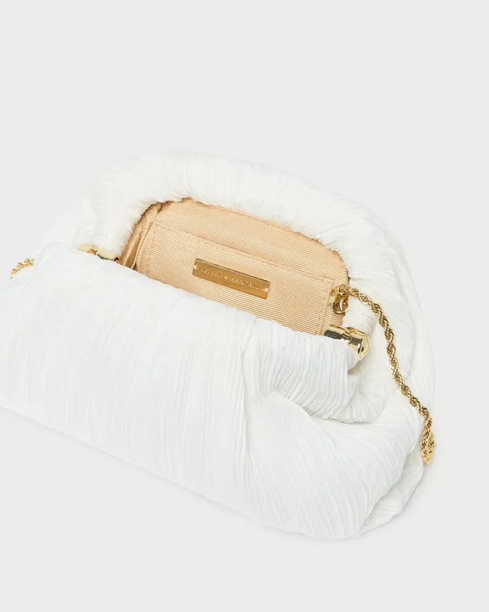 Loeffler Randall Bailey White Pleated Dome Clutch I Clutches I Handbags Women Clutches Loeffler Randall Bailey White Pleated Dome Clutch I Clutches I Handbags Women Clutches