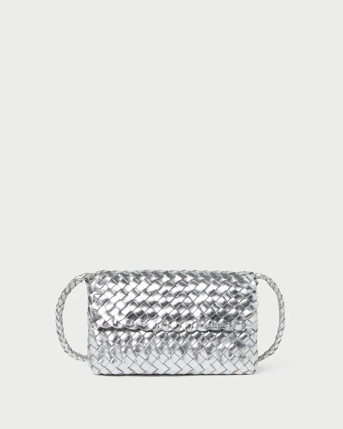 Loeffler Randall Billie Silver Leather Shoulder Bag Women Shoulder Bags