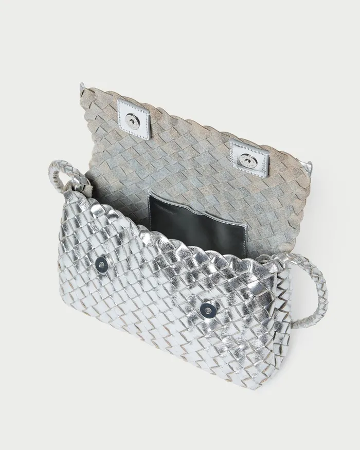 Loeffler Randall Billie Silver Leather Shoulder Bag Women Shoulder Bags Loeffler Randall Billie Silver Leather Shoulder Bag Women Shoulder Bags
