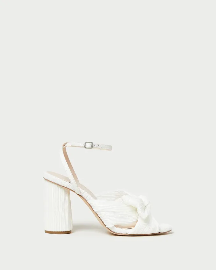 Loeffler Randall Camellia White Pleated Bow Heel L Heeled Sandals L Footwear Women Heeled Sandals Loeffler Randall Camellia White Pleated Bow Heel L Heeled Sandals L Footwear Women Heeled Sandals