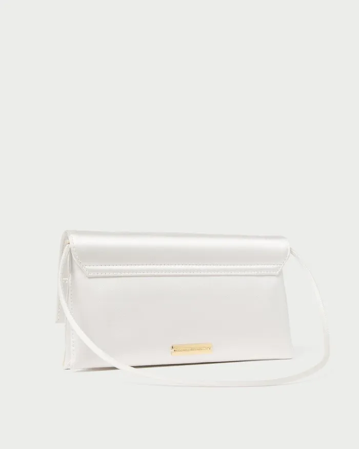 Loeffler Randall Charlee Cream Satin Shoulder Bag I Shoulder Bags I Handbags Women Shoulder Bags