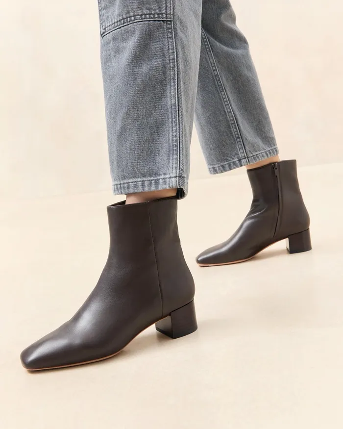 Loeffler Randall Ginny Dark Brown Leather Ankle Boot Women Boots Loeffler Randall Ginny Dark Brown Leather Ankle Boot Women Boots