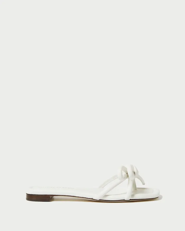 Loeffler Randall Hadley White Bow Sandal L Flat Sandals L Footwear Women Flat Sandals Loeffler Randall Hadley White Bow Sandal L Flat Sandals L Footwear Women Flat Sandals