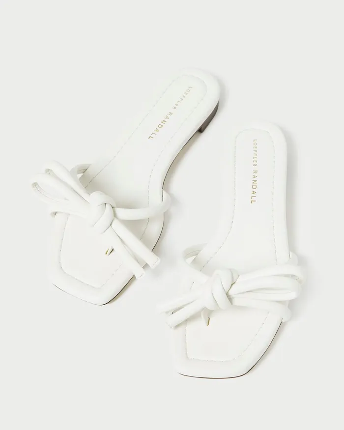 Loeffler Randall Hadley White Bow Sandal L Flat Sandals L Footwear Women Flat Sandals Loeffler Randall Hadley White Bow Sandal L Flat Sandals L Footwear Women Flat Sandals