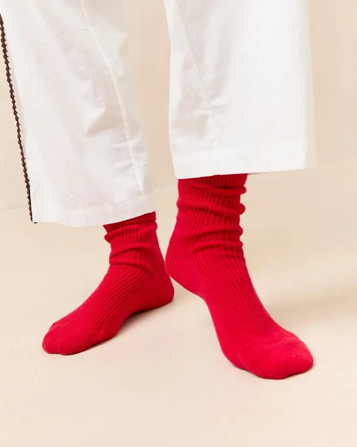 Loeffler Randall Irene Red Cashmere Socks Women Soft Accessories Loeffler Randall Irene Red Cashmere Socks Women Soft Accessories