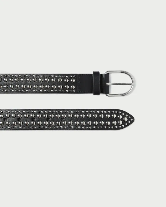 Loeffler Randall Isaac BlackSilver Studded Belt Women Belts Loeffler Randall Isaac BlackSilver Studded Belt Women Belts
