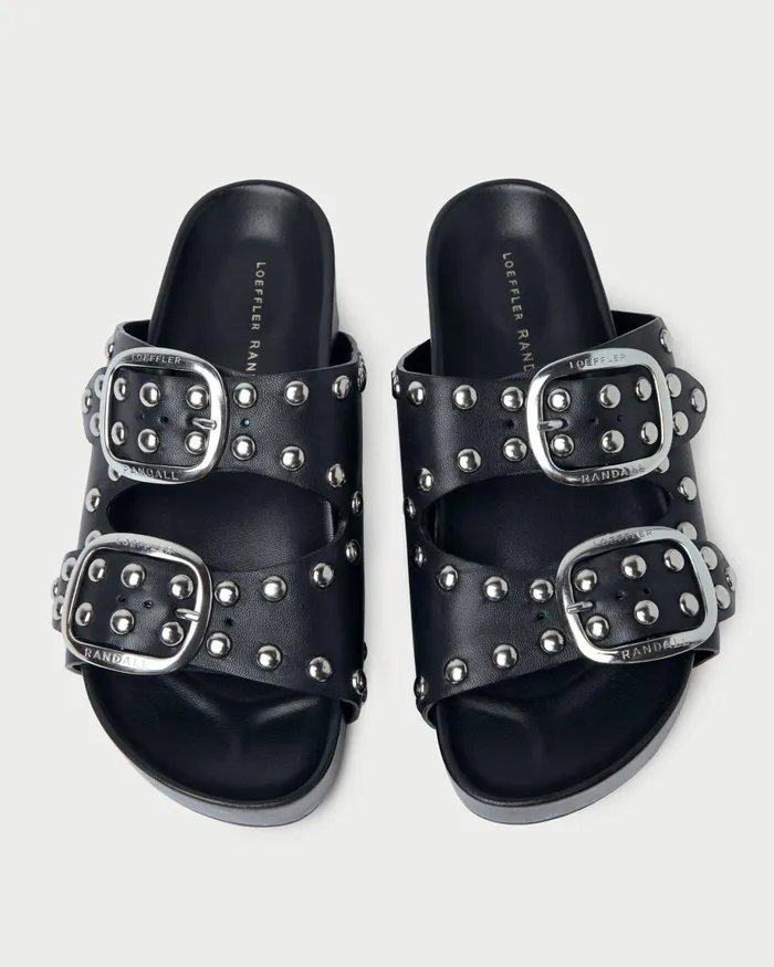 Loeffler Randall Jack Black Studded Sandal I Flat Sandals I Footwear Women Flat Sandals Loeffler Randall Jack Black Studded Sandal I Flat Sandals I Footwear Women Flat Sandals