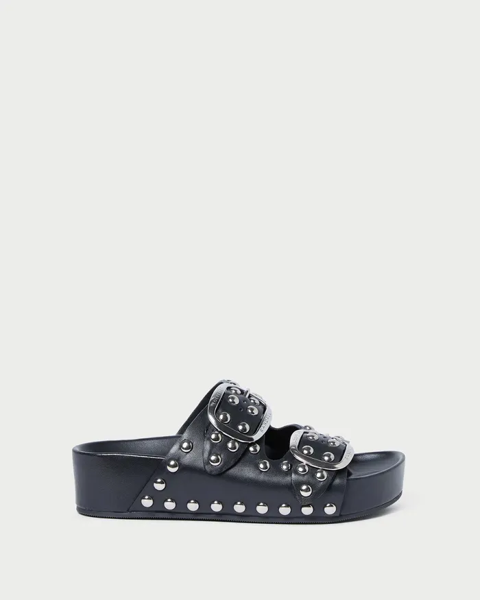 Loeffler Randall Jack Black Studded Sandal I Flat Sandals I Footwear Women Flat Sandals Loeffler Randall Jack Black Studded Sandal I Flat Sandals I Footwear Women Flat Sandals