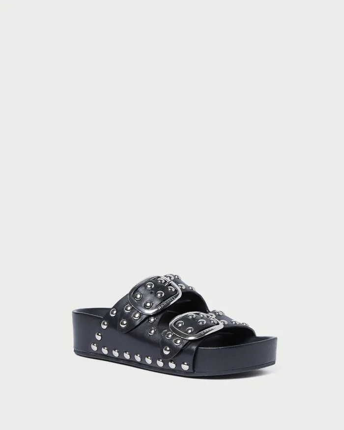 Loeffler Randall Jack Black Studded Sandal I Flat Sandals I Footwear Women Flat Sandals Loeffler Randall Jack Black Studded Sandal I Flat Sandals I Footwear Women Flat Sandals