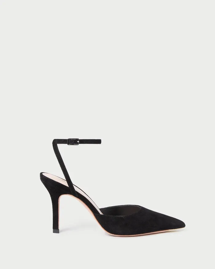Loeffler Randall Jaden Black Suede Pump Women Pumps and Mules