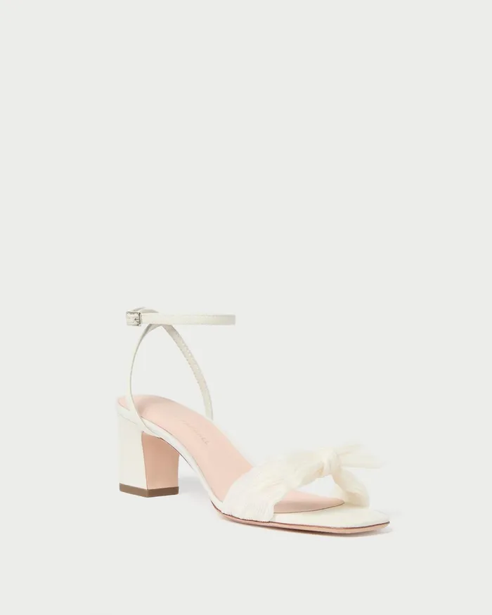 Loeffler Randall Kimora Pearl Pleated Bow Heel I Heeled Sandals I Footwear Women Heeled Sandals