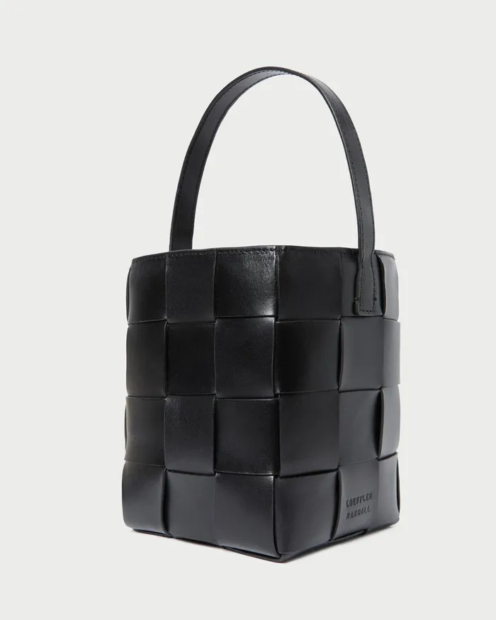 Loeffler Randall Laith Black Woven Bucket Bag Women Shoulder Bags Loeffler Randall Laith Black Woven Bucket Bag Women Shoulder Bags