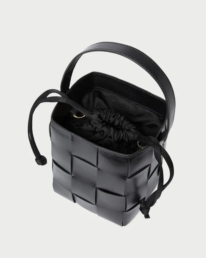 Loeffler Randall Laith Black Woven Bucket Bag Women Shoulder Bags Loeffler Randall Laith Black Woven Bucket Bag Women Shoulder Bags