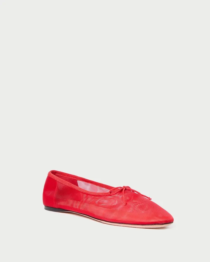 Loeffler Randall Landon Mesh Red Ballet Flat Women Flats and Loafers Loeffler Randall Landon Mesh Red Ballet Flat Women Flats and Loafers