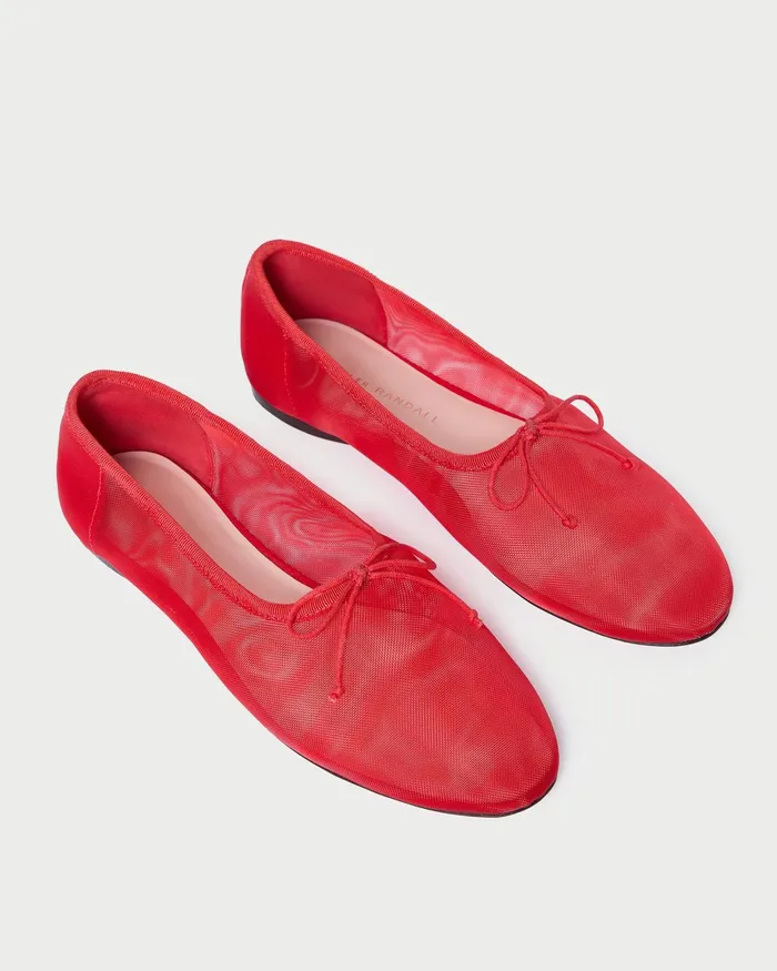 Loeffler Randall Landon Mesh Red Ballet Flat Women Flats and Loafers Loeffler Randall Landon Mesh Red Ballet Flat Women Flats and Loafers
