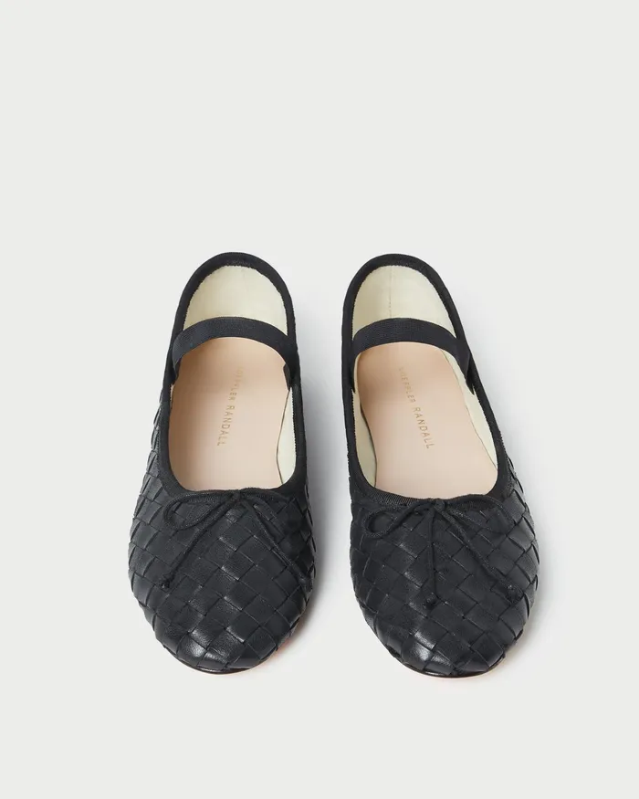Loeffler Randall Leonie Black Woven Ballet Flat L Flats L Footwear Women Flats and Loafers Loeffler Randall Leonie Black Woven Ballet Flat L Flats L Footwear Women Flats and Loafers