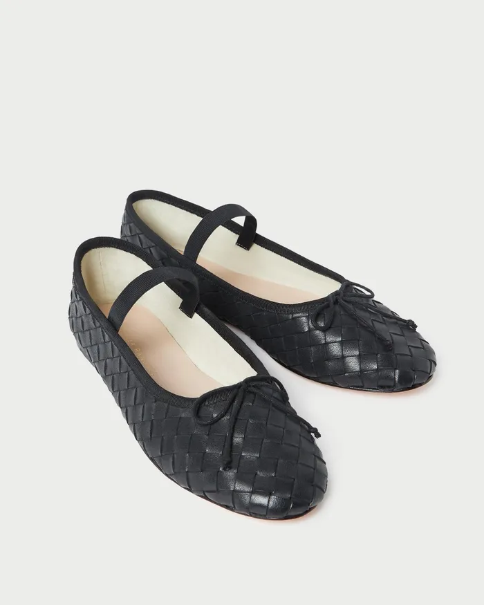 Loeffler Randall Leonie Black Woven Ballet Flat L Flats L Footwear Women Flats and Loafers Loeffler Randall Leonie Black Woven Ballet Flat L Flats L Footwear Women Flats and Loafers