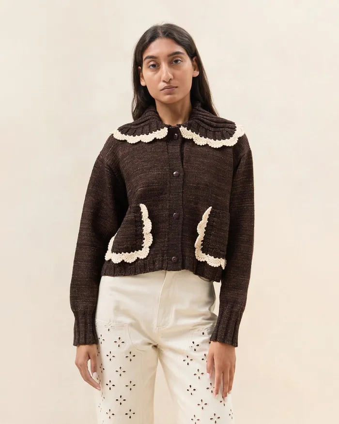 Loeffler Randall Lo Grey Collared Cardigan L Sweaters and Knits L Apparel Women Tops Loeffler Randall Lo Grey Collared Cardigan L Sweaters and Knits L Apparel Women Tops
