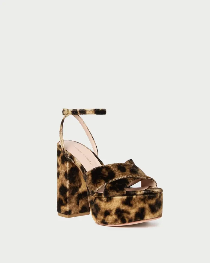 Loeffler Randall Loretta Leopard Velvet Platform Sandal Women Heeled Sandals Loeffler Randall Loretta Leopard Velvet Platform Sandal Women Heeled Sandals