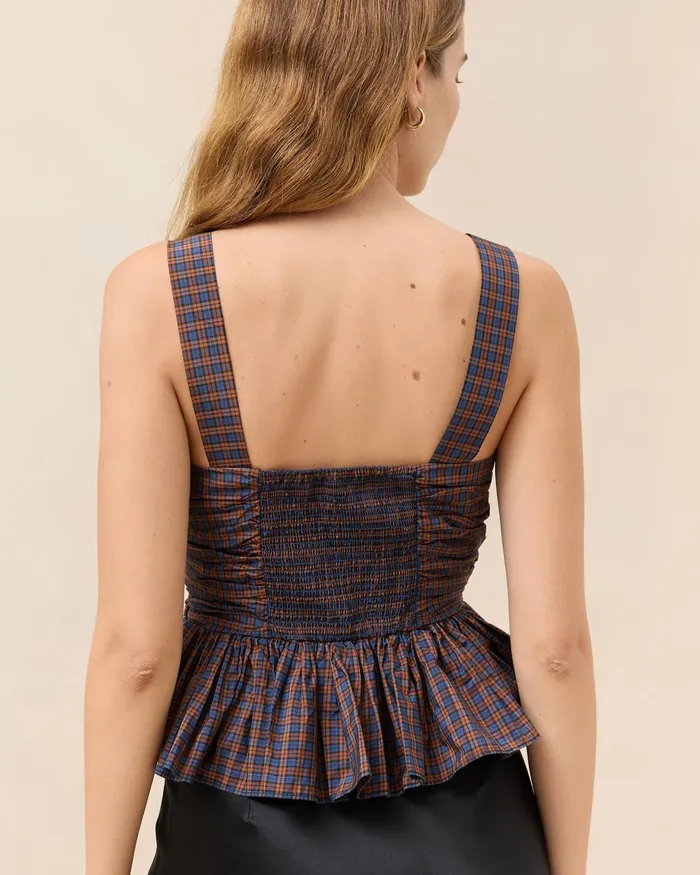 Loeffler Randall Mae NavyRust Sleeveless Top Women Tops Loeffler Randall Mae NavyRust Sleeveless Top Women Tops