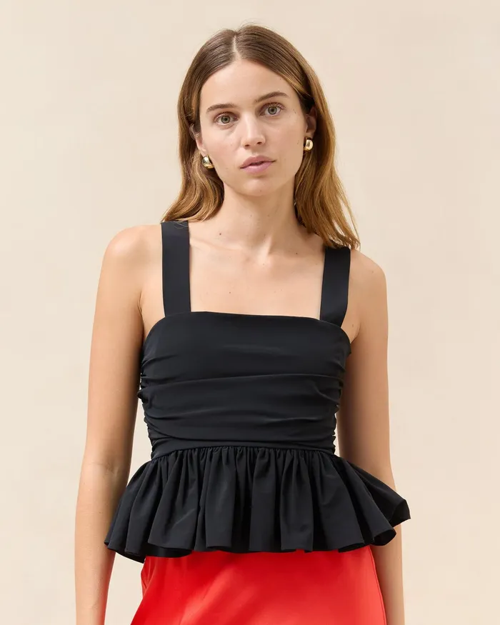Loeffler Randall Mae NavyRust Sleeveless Top Women Tops Loeffler Randall Mae NavyRust Sleeveless Top Women Tops