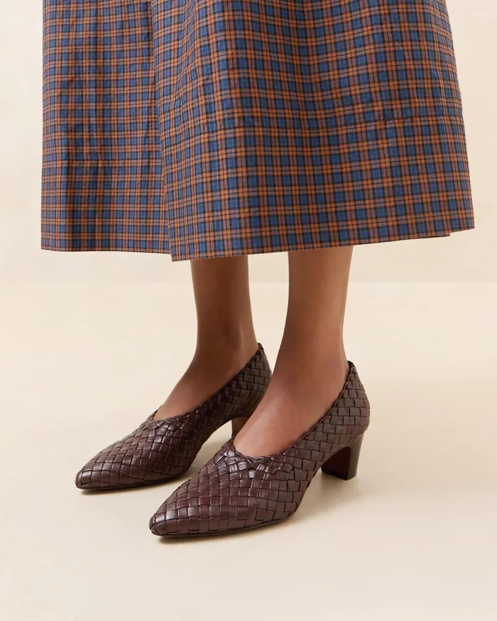 Loeffler Randall Maeve Espresso Woven Low Pump Women Pumps and Mules Loeffler Randall Maeve Espresso Woven Low Pump Women Pumps and Mules
