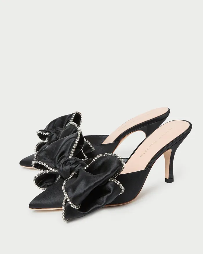Loeffler Randall Margot BlackCrystal Bow Mule Women Pumps and Mules Loeffler Randall Margot BlackCrystal Bow Mule Women Pumps and Mules