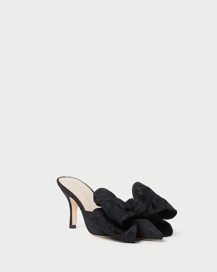 Loeffler Randall Margot Black Moir Bow Mule L Pumps L Footwear Women Pumps and Mules Loeffler Randall Margot Black Moir Bow Mule L Pumps L Footwear Women Pumps and Mules