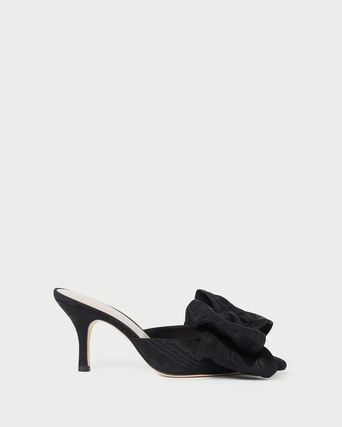 Loeffler Randall Margot Black Moir Bow Mule L Pumps L Footwear Women Pumps and Mules Loeffler Randall Margot Black Moir Bow Mule L Pumps L Footwear Women Pumps and Mules