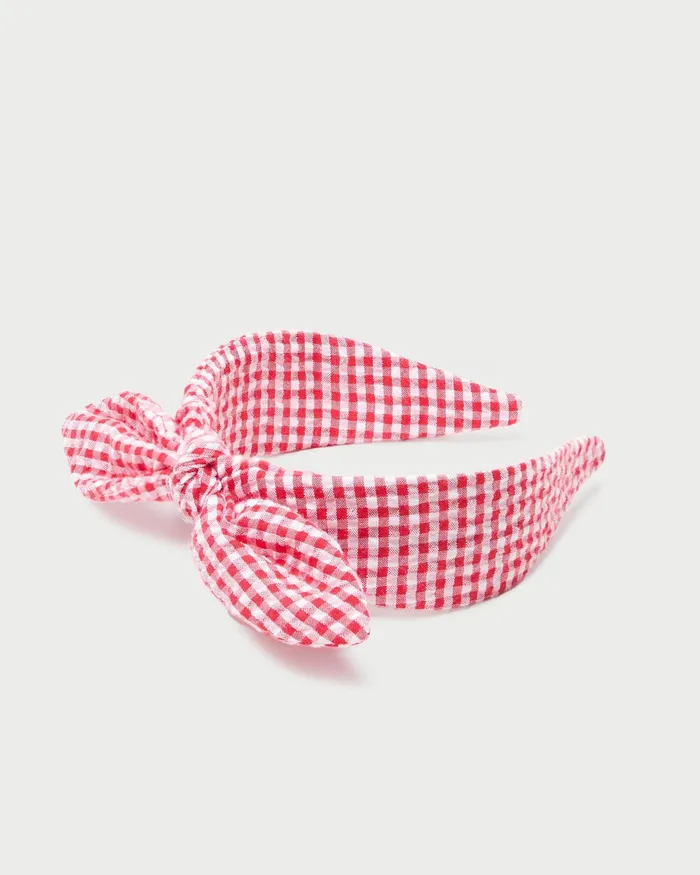 Loeffler Randall Meadow Red Gingham Knot Headband I Hair Accessories I Accessories Women Accessories Loeffler Randall Meadow Red Gingham Knot Headband I Hair Accessories I Accessories Women Accessories