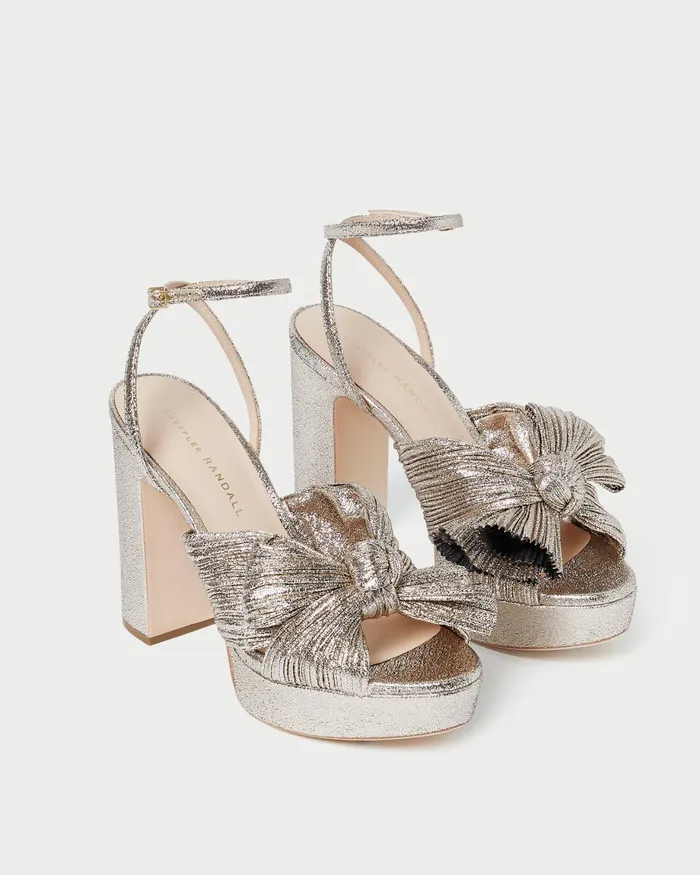 Loeffler Randall Natalia Champagne Platform Bow Heel L Heeled Sandals L Footwear Women Heeled Sandals Loeffler Randall Natalia Champagne Platform Bow Heel L Heeled Sandals L Footwear Women Heeled Sandals