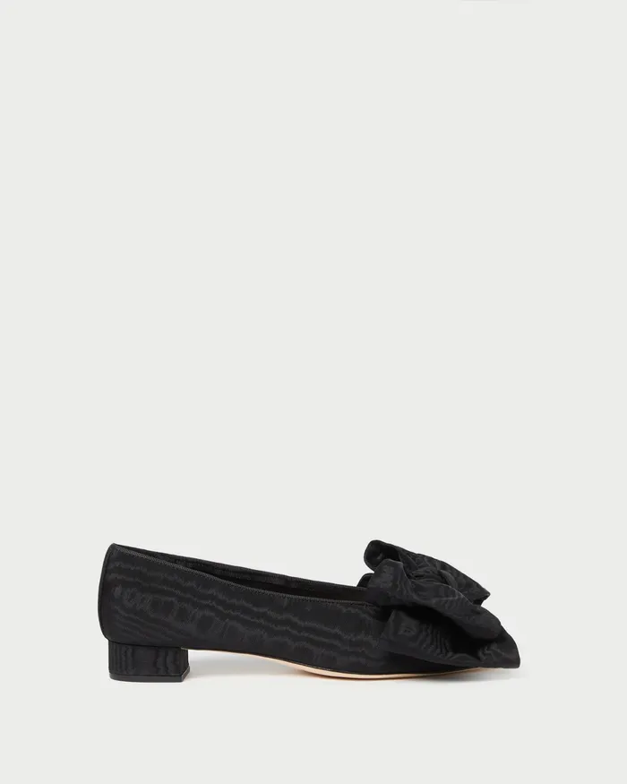 Loeffler Randall Noa Black Moir Bow Flat L Flats L Footwear Women Flats and Loafers Loeffler Randall Noa Black Moir Bow Flat L Flats L Footwear Women Flats and Loafers