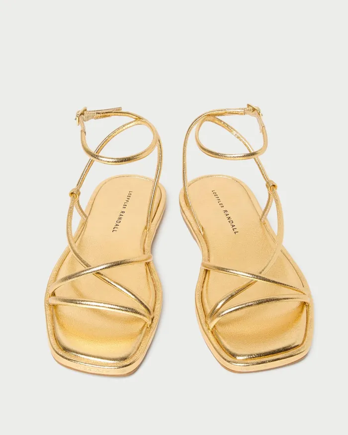 Loeffler Randall Noor Gold Leather Flat Sandal I Flat Sandals I Footwear Women Flat Sandals Loeffler Randall Noor Gold Leather Flat Sandal I Flat Sandals I Footwear Women Flat Sandals