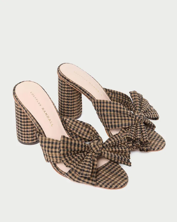Loeffler Randall Penny BrownBlack Bow Heel Women Heeled Sandals Loeffler Randall Penny BrownBlack Bow Heel Women Heeled Sandals