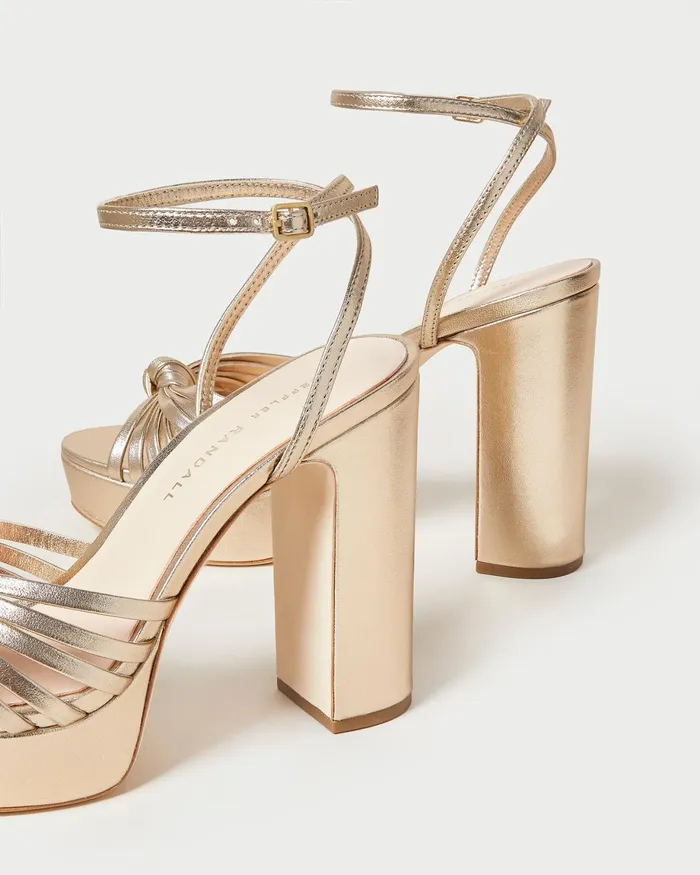 Loeffler Randall Rivka Champagne Knot Platform Sandal I Heeled Sandals I Footwear Women Heeled Sandals Loeffler Randall Rivka Champagne Knot Platform Sandal I Heeled Sandals I Footwear Women Heeled Sandals