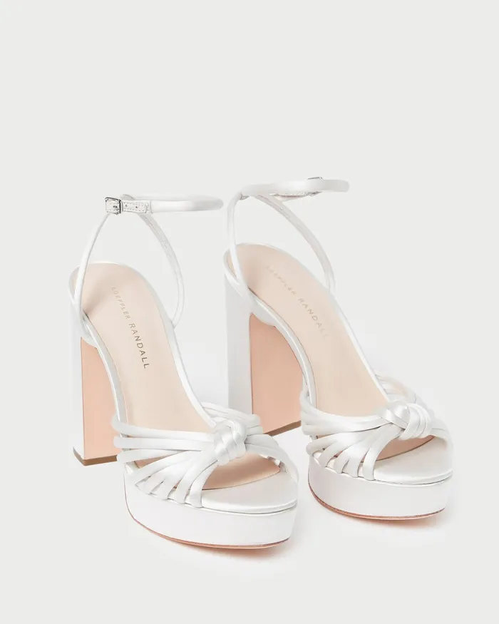 Loeffler Randall Rivka Cream Knot Platform Sandal L Heeled Sandals L Footwear Women Heeled Sandals Loeffler Randall Rivka Cream Knot Platform Sandal L Heeled Sandals L Footwear Women Heeled Sandals