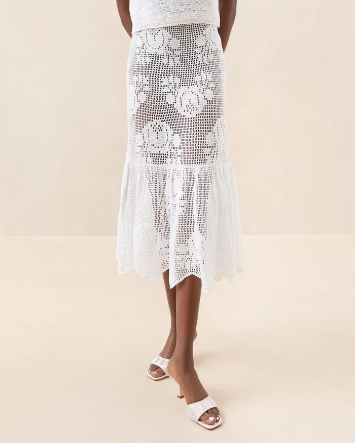 Loeffler Randall Sullivan Cream Crochet Skirt I Bottoms I Apparel Women Bottoms Loeffler Randall Sullivan Cream Crochet Skirt I Bottoms I Apparel Women Bottoms