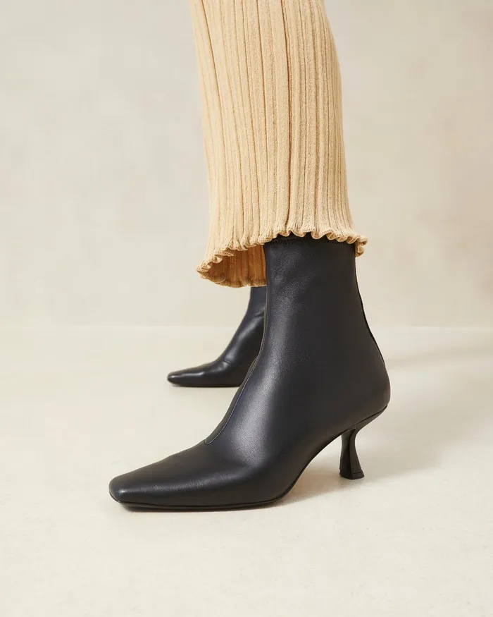 Loeffler Randall Thandy Black Curved Heel Bootie I Ankle Boots I Footwear Women Boots Loeffler Randall Thandy Black Curved Heel Bootie I Ankle Boots I Footwear Women Boots