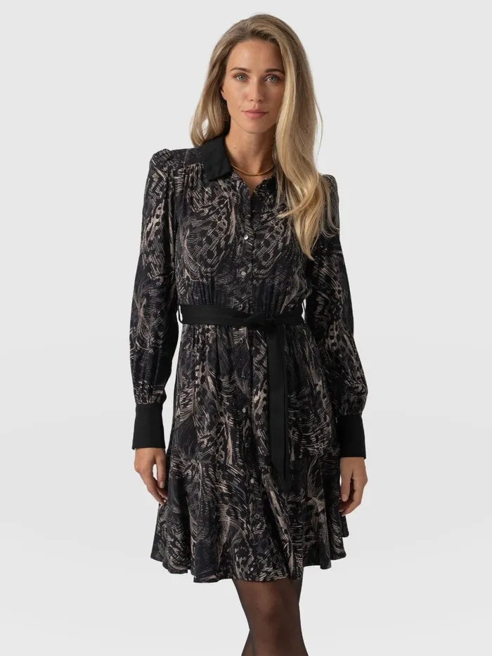 Lori Fit and Flare Dress 8211 Spot Feather Spot Feather Women Saint And Sofia Dresses