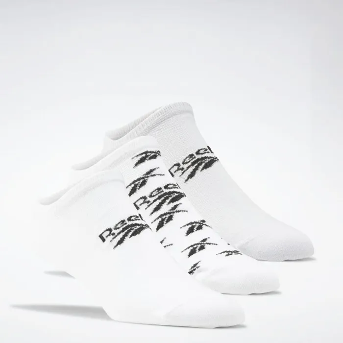 Loungewear MensWomens Reebok Classics Invisible Socks 3 Pairs White Lgh Solid Grey White