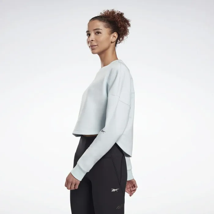 Loungewear Womens Reebok DreamBlend Cotton Midlayer Sweatshirt Chalk Blue