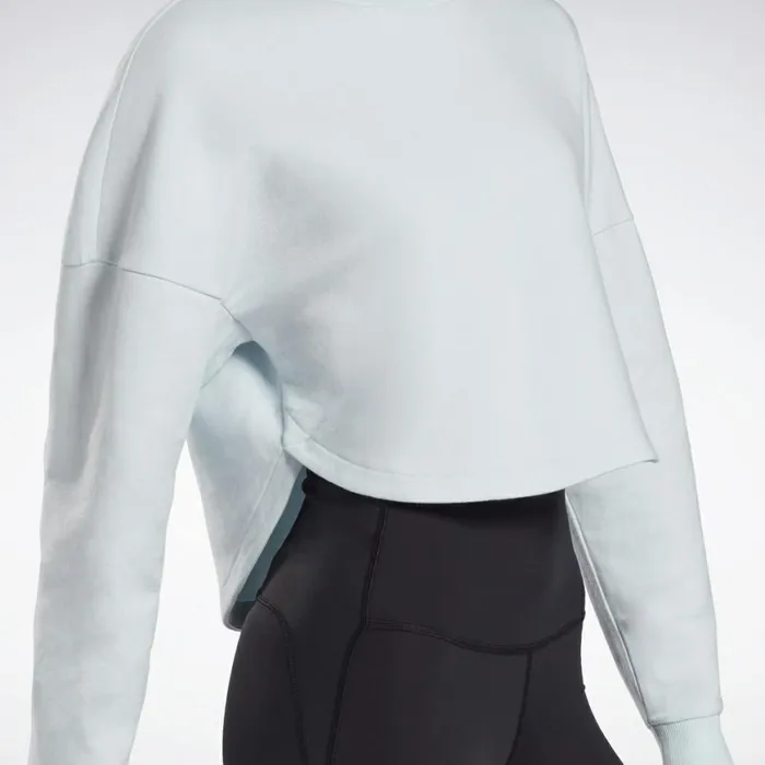 Loungewear Womens Reebok DreamBlend Cotton Midlayer Sweatshirt Chalk Blue