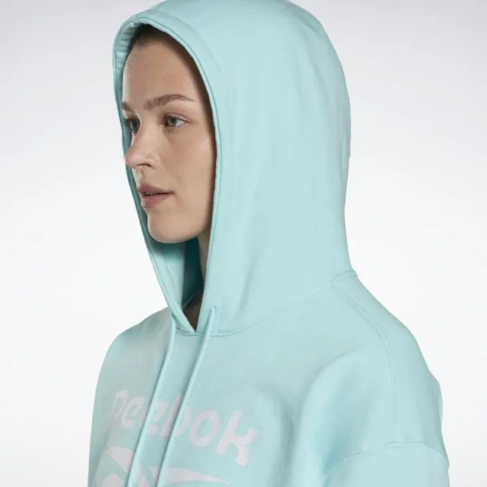Loungewear Womens Reebok Identity Logo French Terry Hoodie Digital Glow
