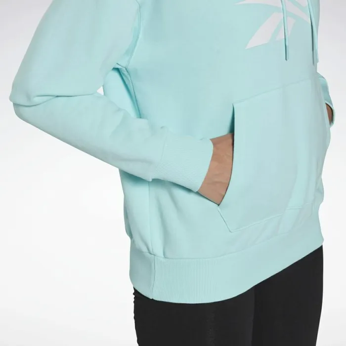 Loungewear Womens Reebok Identity Logo French Terry Hoodie Digital Glow