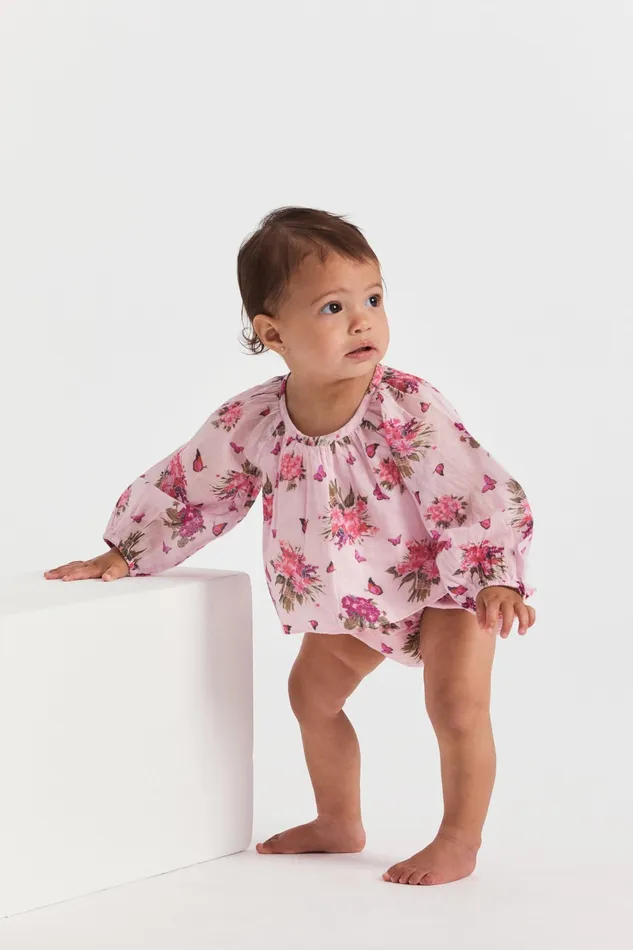 LoveShackFancy Baby Kids Baby Balla Top ROSEMARY MAUVE
