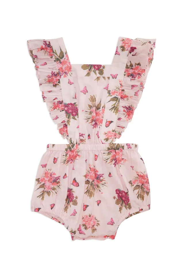 LoveShackFancy Baby Kids Baby Cantare Pinafore ROSEMARY MAUVE