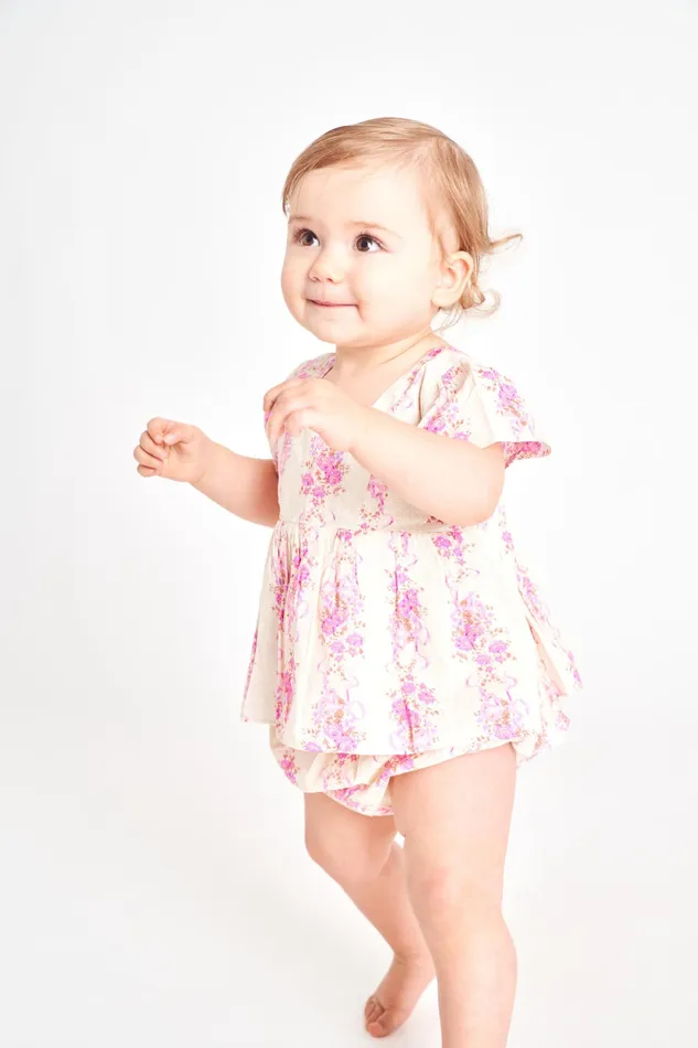 LoveShackFancy Baby Kids Baby Nalina Bloomer FRENCH LILAC